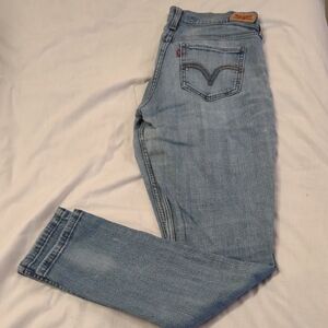 Levi's 524 Too Superlow Light Blue Skinny Jeans - Size 2P